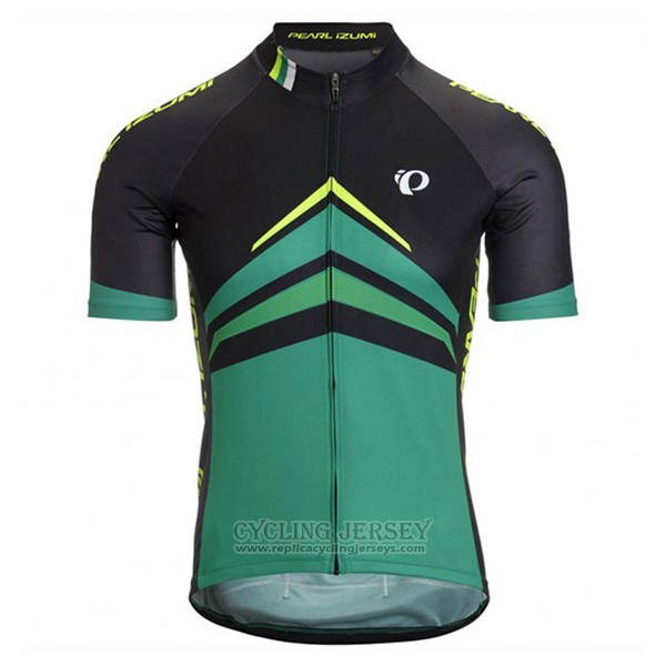 2017 Cycling Jersey Pearl Izumi Black and Green Short Sleeve and Bib Short